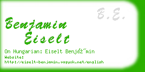 benjamin eiselt business card